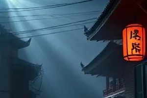 《玻璃屋》海报，玻璃幕墙外墙上折射的天空与云