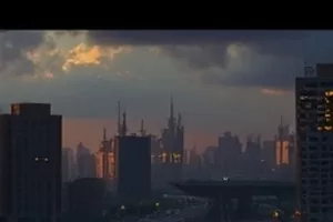《第四夜的灯》海报，深夜便利店的暖光橱窗