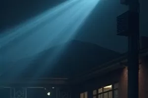 《退潮之后》海报，潮间带滩涂上的采样器与脚印